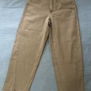 Womens Barrel Leg Jeans Olive 12 NWOT